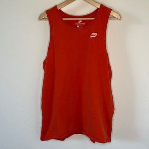 Nike Classic Orange Tank, Size Large, Lightly faded